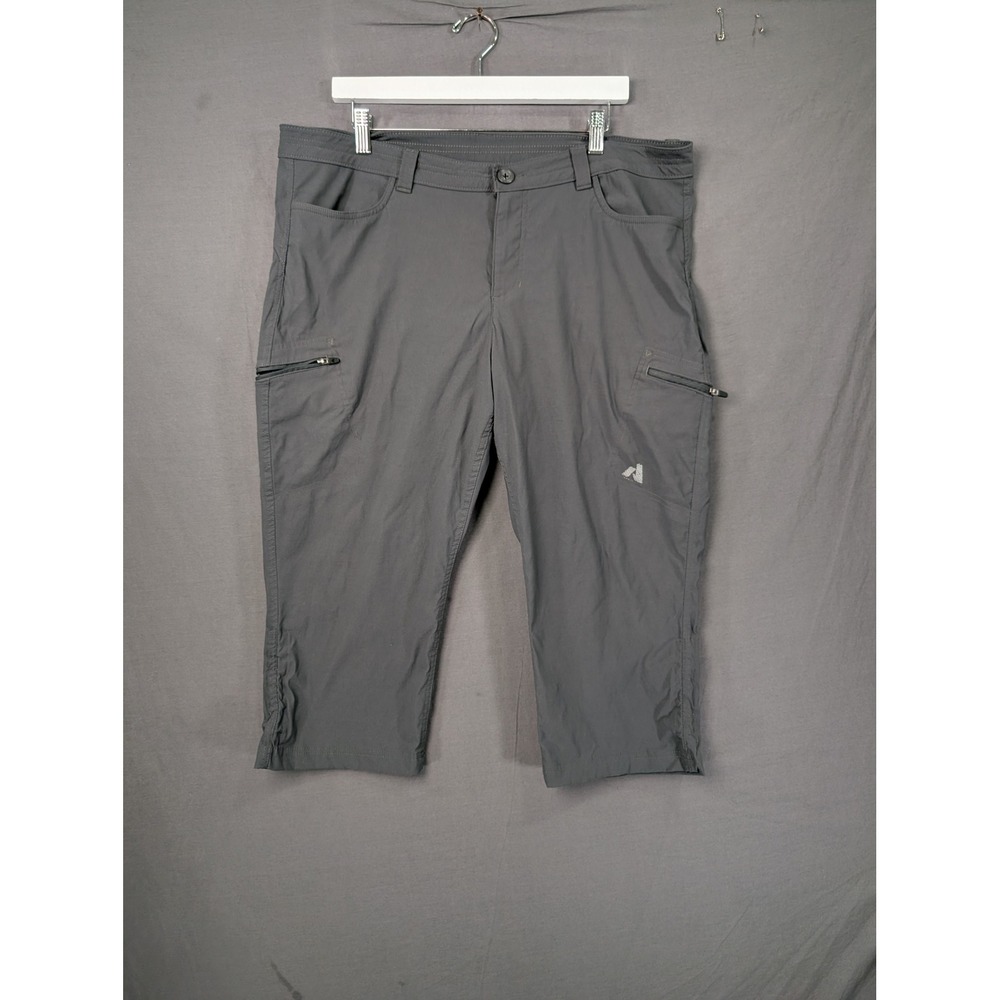 Eddie Bauer Women Gray First Ascent Guide Capris Size 16 Hiking Outdoor Pants